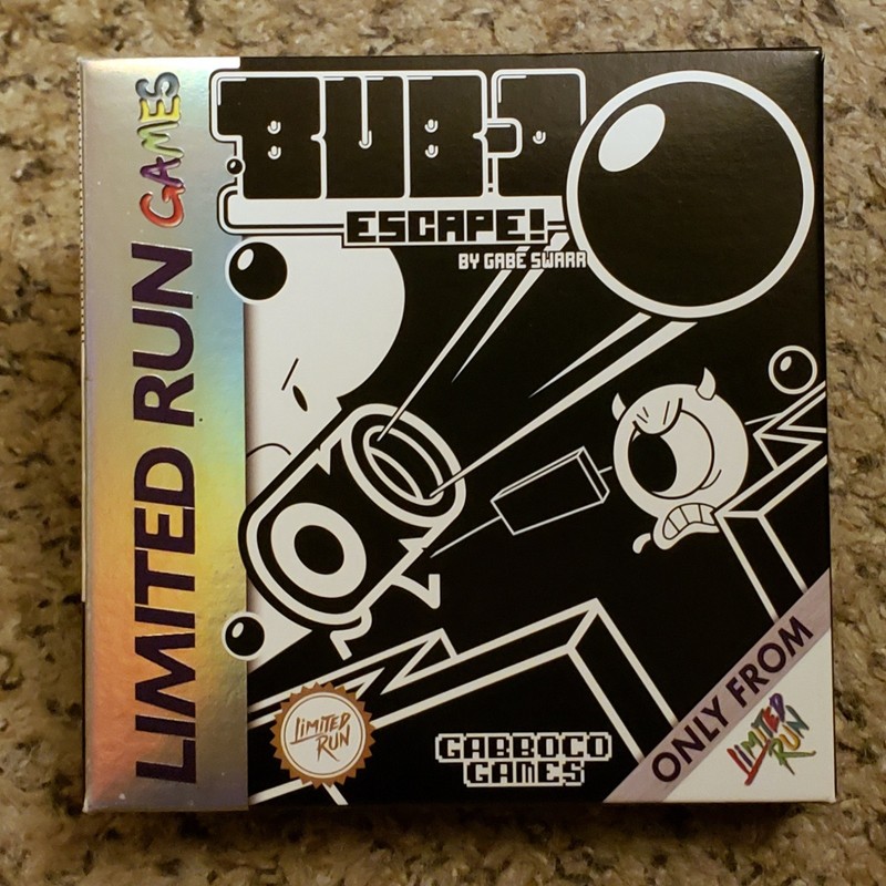 BOX & BOOKLET Bub-O Escape Limited Run Games Video Game Boy Gameboy Color