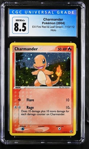 CGC 8.5 Charmander 2004 EX Fire Red & Leaf Green 113/112 Pokemon Card OLD CERT