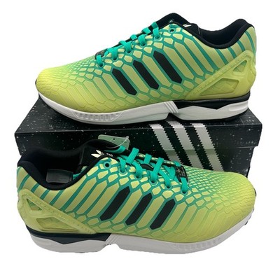 Adidas ZX Flux Xeno Shoes Mens 9.5 Frozen Yellow Glow in the Dark Sneaker AQ8212
