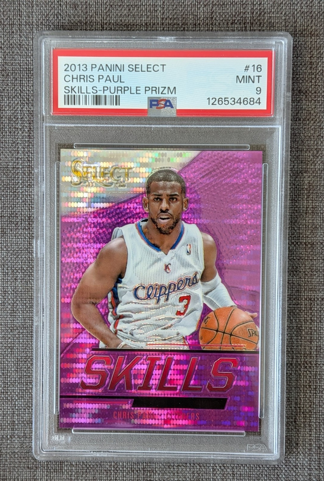 PSA 9 Chris Paul Skills Purple Prizm /99 | 2013 Panini Select #16