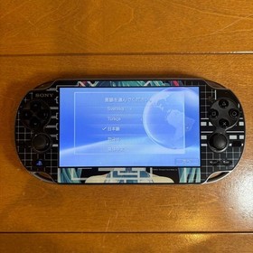 Sony PlayStation Vita PCH-1100 Crystal Black CIB Miku Sticker