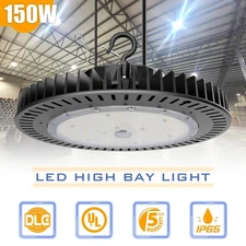 150W UFO LED High Bay Lights Industrial Warehouse Factory Lighting Dimmable IP65