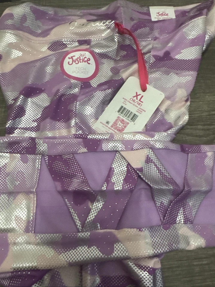 Conjunto de 3 pantalones gráficos de justicia para niñas talla 16/18 Foto 4 de 4