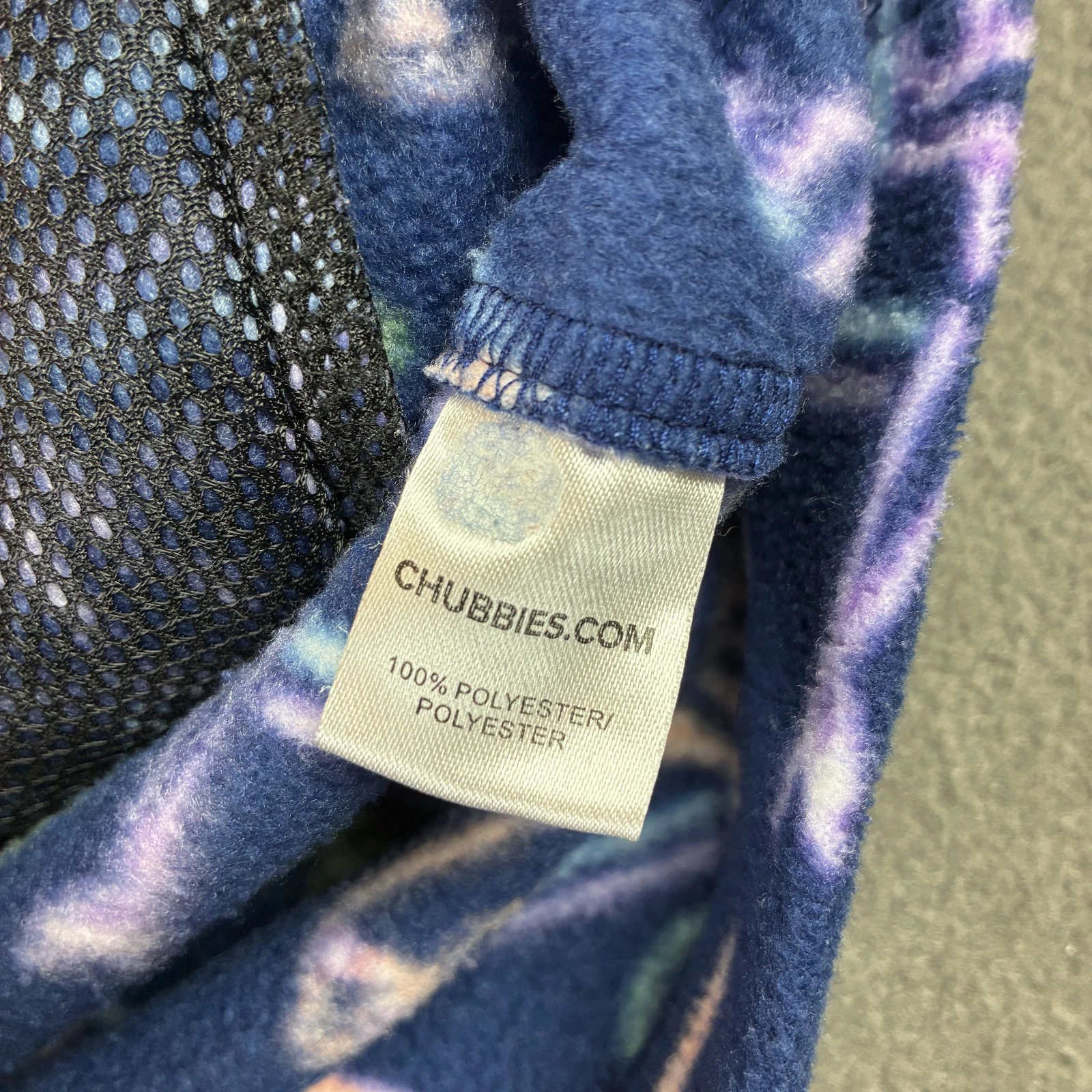 Chubbies Jacket Mens Medium Blue Dinosaur Fleece Pullover 1/4 Zip Sweatshirt image 8