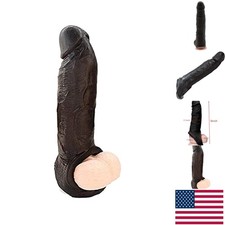 Realistic 8.7-Inch Silicone Sleeve Extender for Male Enhancement - Waterproof