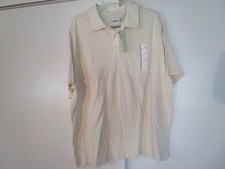 Goodfellow  Co Casual Slub Jersey Mens Pullover Golf Polo Shirt Beige Size XL