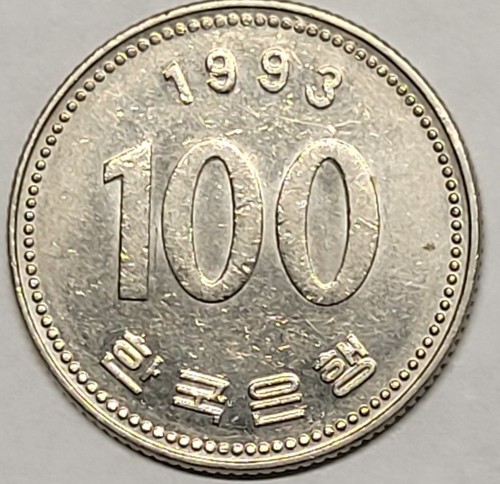 1993 SOUTH KOREA 100 WON **ABOUT UNCIRCULATED CONDITION**