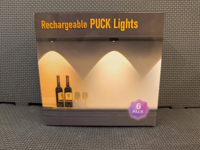 WILLED Rechargeable Puck Lights with Remote Control, 3 Color Temperatures and Ti