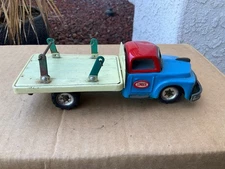 Vintage 1950's SSS Tin Toy Lumber Truck W/ Friction Drive