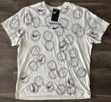 Nike Sun Club All Over Print T-shirt White/Purple Men's Size XL NWT