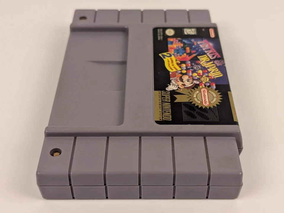 Tetris & Dr. Mario (Super Nintendo, SNES, 1994)➡️AUTHENTIC Cartridge- Tested 🎮 - Image 4 of 4