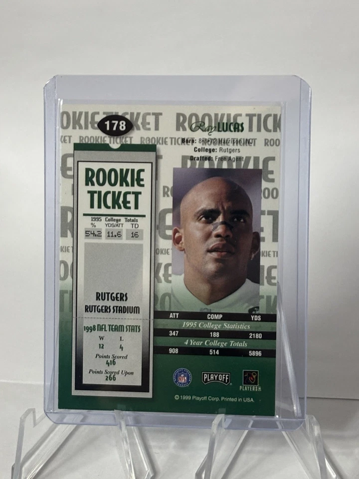 1999 Contenders SSD Ray Lucas Rookie Ticket Autograph Auto RC New York Jets #178 - Image 2 of 4