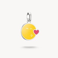Thomas Sabo Charm AnhäNger Sterlingsilber Kaltemail Kiss Smileworld CC1293-664-4