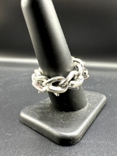 Anillo pulido de eslabones de forja de plata esterlina talla 7 de Tiffany & Co. - Imagen 5 de 6