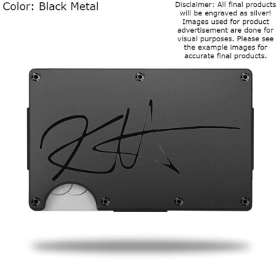 Custom KIRK LEE HAMMETT Laser Engraved Signature Wallet - Pick A Wallet Color