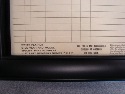 Vintage Harley-Davidson Parts and Accessory Order Form FRAMED - Picture 4 of 5