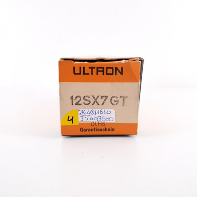 1 X 12SX7GT ULTRON TUBE. RECHTECKIGER GETTER. 4. CH72