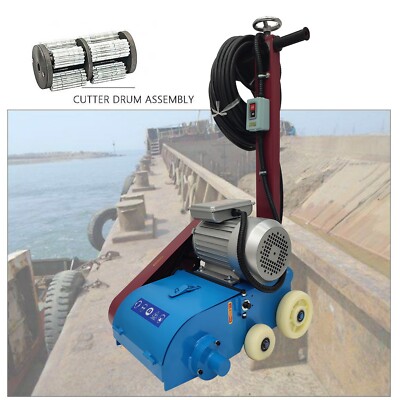 110V Hand-pushed Electric Steel Plate Surface Deck Rust Remover Scaling ...