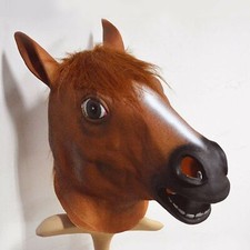 Latex Horse Head Rubber Mask cosplay Halloween party Show Carnival Funny