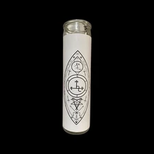 The Grand Seal of Lilith White Candle, Sigil of Lilith Devotional Ritual Candle.