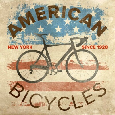 Campanello Bici Universale 57mm Con Bandiera Americana – Cromo, Fissa Al Manubrio (ALU)