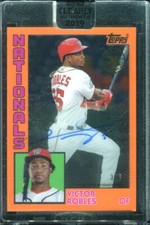 2019 Topps Clearly Authentic TBA-VR Victor Robles Orange Auto Autograph /5