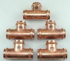 5x VIEGA PROFIPRESS T-STÜCK 35 MM x 35 MM x 35 MM PRESSFITTINGE SANPRESS 291983