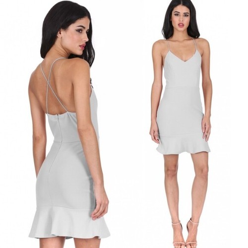 AX PARIS Frill Hem Mini Dress Sz 4 NWT 