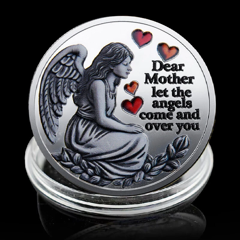 Muttertag Engel Versilberte Gedenkmünze Erntedank-Gedenk Medaille - Geschenk - Bild 1 von 5
