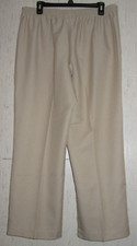 NEW WOMENS alfred dunner STONE BEIGE PULL ON PANT W/ POCKETS  SIZE 14