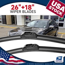 Pair All Season Front Windshield Wiper Blades 2618 Bracketless Frameless Usa