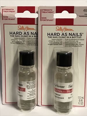 Sally Hansen Hard As Nails Strength Treatment, Clear (45077), (Lot of 2)