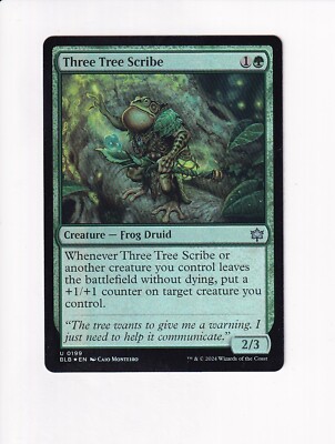 MAGIC THE GATHERING MTG BLOOMBURROW FOIL THREE TREE SCRIBE