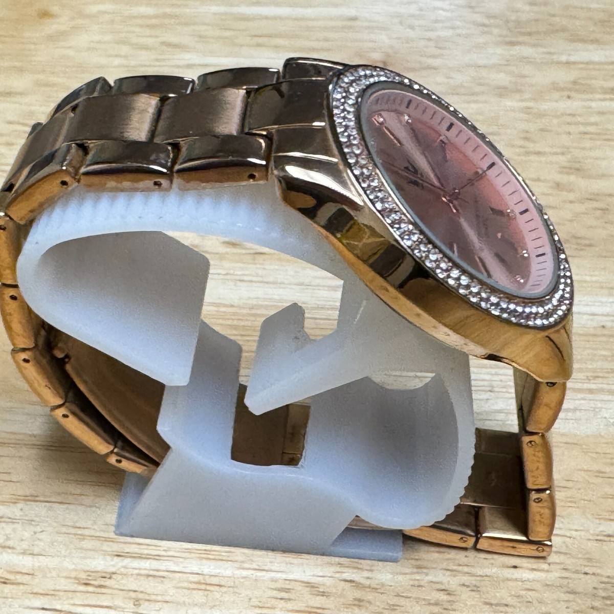 Sempre Quartz Watch Men 30m Rose Gold Tone Rhinestone Analog  display picture 3