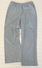 vtg Alfred Dunner Chambray Pull On Pants Sz 14 Light Blue Casual Elastic Waist