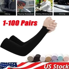 1-100 SCooling Arm Sleeves Cover UV Sun Protection Outdoor Sports For Men Women