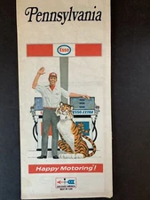 Vintage 1970 ESSO  PENNSYLVANIA Gas Service Station Road Map