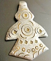 CIRCA 900 - 1100 AD VIKING ERA NORSE SILVER THOR HAMMER AMULET RUNIC ENGRAVINGS