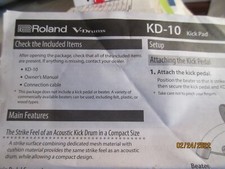 Roland V-Drums KD-10 V-Kick Bass Drum Trigger...