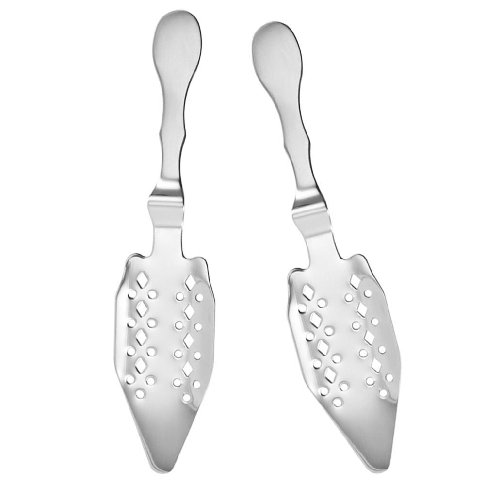 2Pcs Slotted Spoon Absinthe Spoon Dripper Multifunction Wormwood Spoon