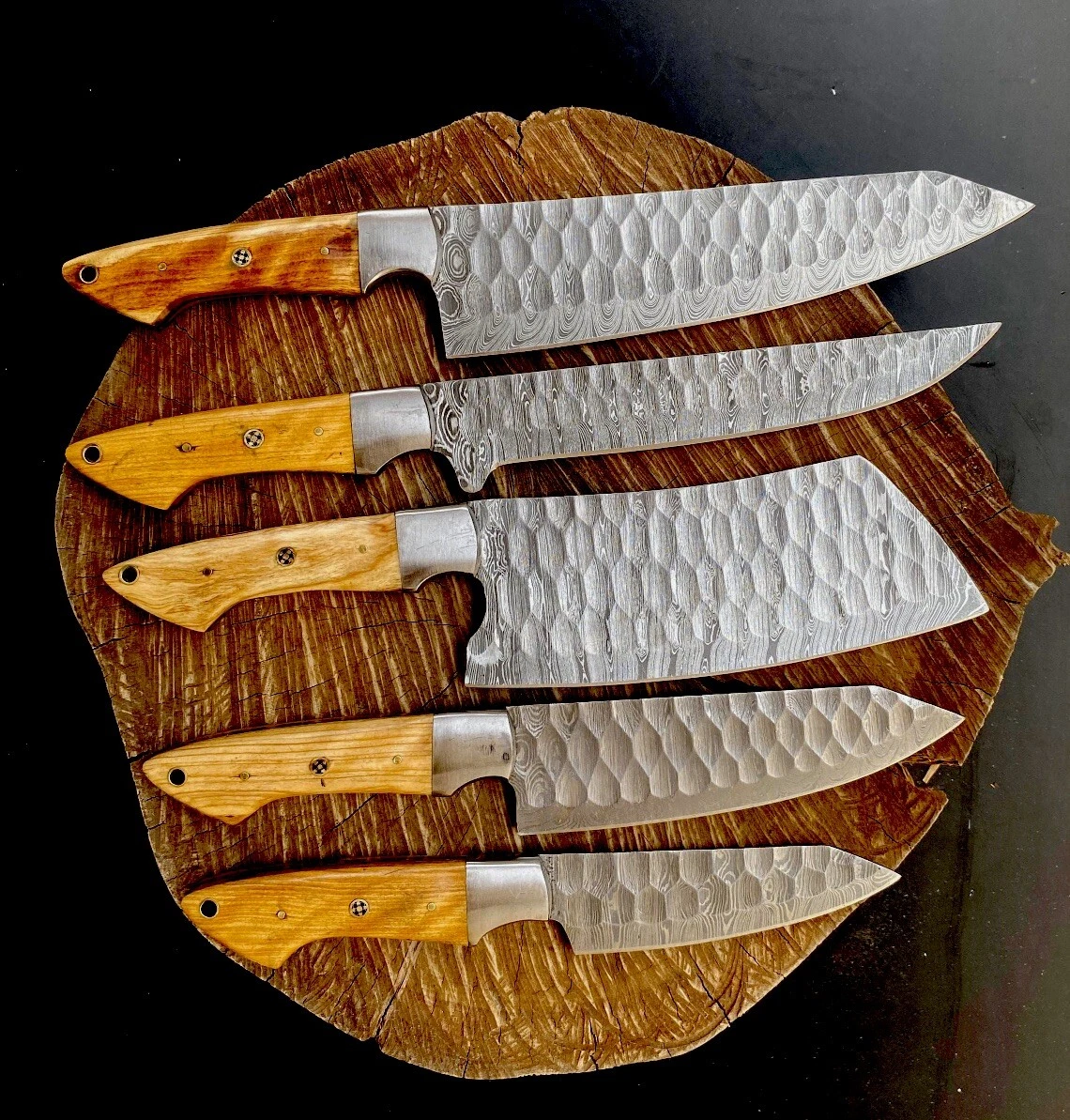 CUSTOM HANDMADE DAMASCUS STEEL CHEF KNIFE KITCHEN SET COMES WITH BAG
Opens in a new window or tab