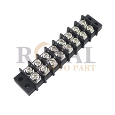 8 POSITION 20A WIRE CONNECTOR SCREW BARRIER SILVER TERMINAL STRIP BLOCKS