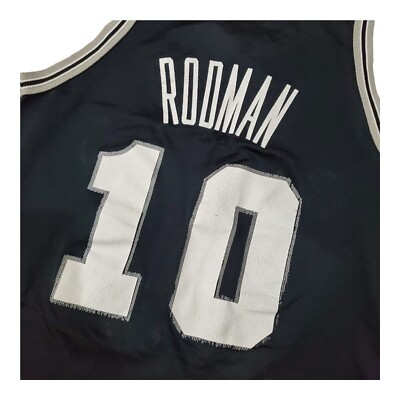 Vintage SAN ANTONIO SPURS Jersey Mens 40 Black White DENNIS RODMAN
