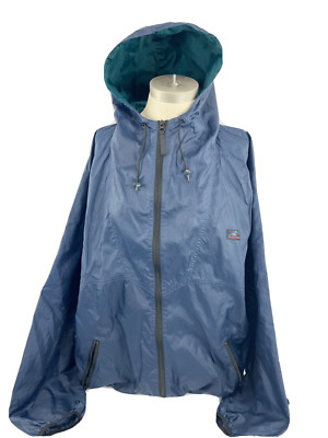 Vintage Helly Hansen Windbreaker Jacket Mens Sz M Blue Outer Shell