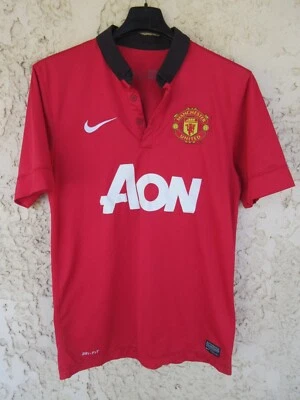 Maillot MANCHESTER UNITED 2014 NIKE vintage football home shirt jersey AON S - Photo 1/4