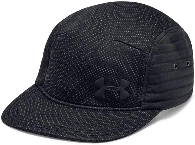 Men's UA Armour Versa Camper Hat HeatGear Flat Fit Black Cap