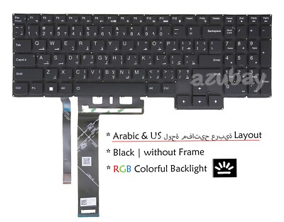 Arabic Laptop Keyboard For Lenovo Ideapad Gaming 3-15IHU6 3-15IHU6D RGB Backlit