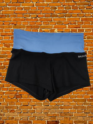 DAMEN BALEAF UK XL LARGE SCHWARZ MIX HOHE TAILLE BAUCHWEG BADESHORTS SPORT