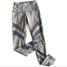 Zella High Waisted Gray Mesh Leggings Womens Size XS Full Length