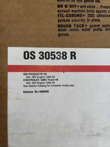 Fel-Pro OS30538R Oil Pan Gasket Fits GM 305, 350 1986-92 Free Ship OS 30538 R - Picture 2 of 2